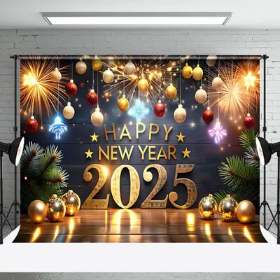 Aperturee Shining Indoor Celebration New Year Party Backdrop - Aperturee