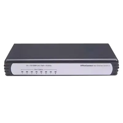 JD856A-I HP ProCurve 1405 Series 1405C-8 8 x RJ-45 Ports 10/100Base-TX Layer 2 Unmanaged 2U Rack-mountable Fast Ethernet Netw...