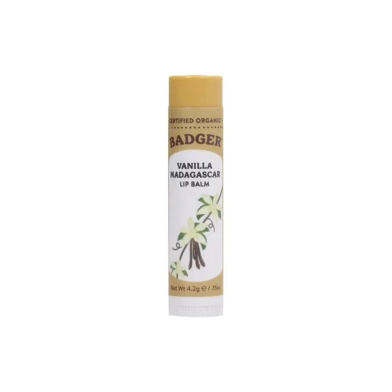 badger balm Lip Balm Stick, Vanilla Madagascar (4.20 g)