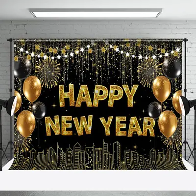 Celebration Balloon Happy New Year Holiday Backdrop - Aperturee
