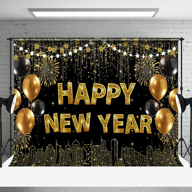 Celebration Balloon Happy New Year Holiday Backdrop - Aperturee