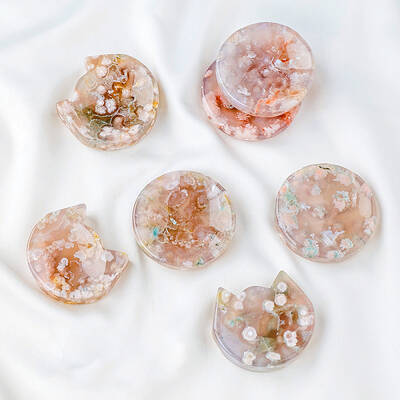 Natural Cherry Blossom Agate Display Decorations