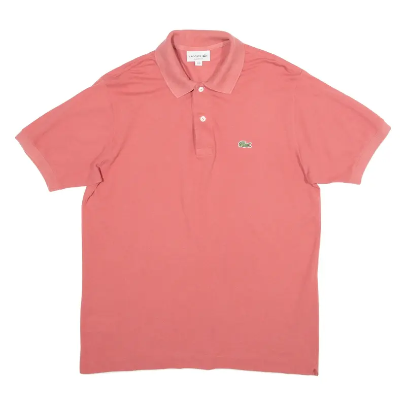 LACOSTE Classic Fit Mens Polo Shirt Pink M