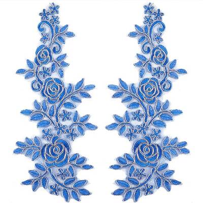 Polyester Metallic Embroidery Lace Appliques