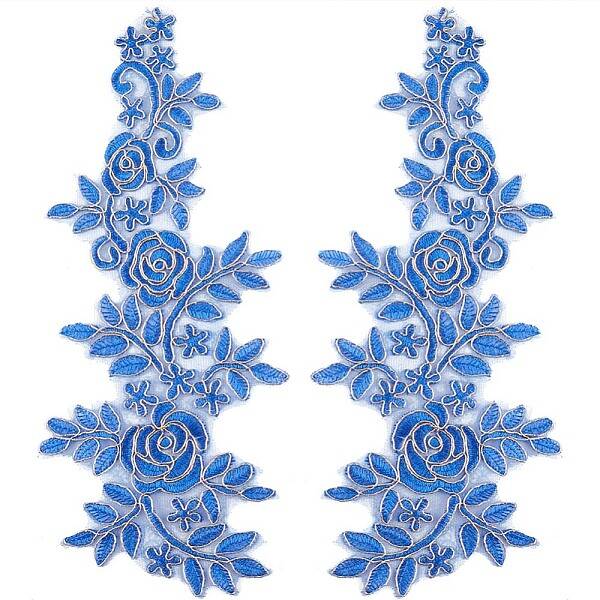 Polyester Metallic Embroidery Lace Appliques
