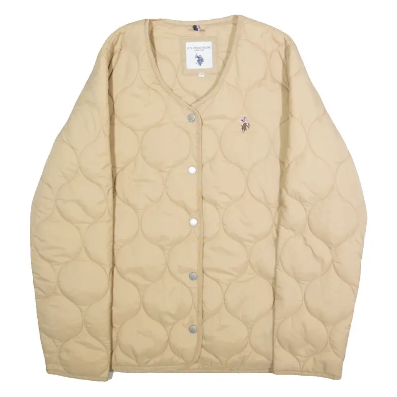 U.S. POLO ASSN Womens Jacket Beige Nylon L