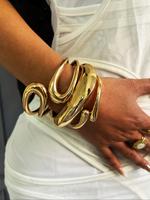 Vintage Hollow Out Design Cuff Bangle, Fashionable Jewelry for Women & Girls, Trendy All-match & Exquisite Jewelry for Birthd...