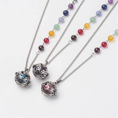 Brass Cage Pendant Necklaces