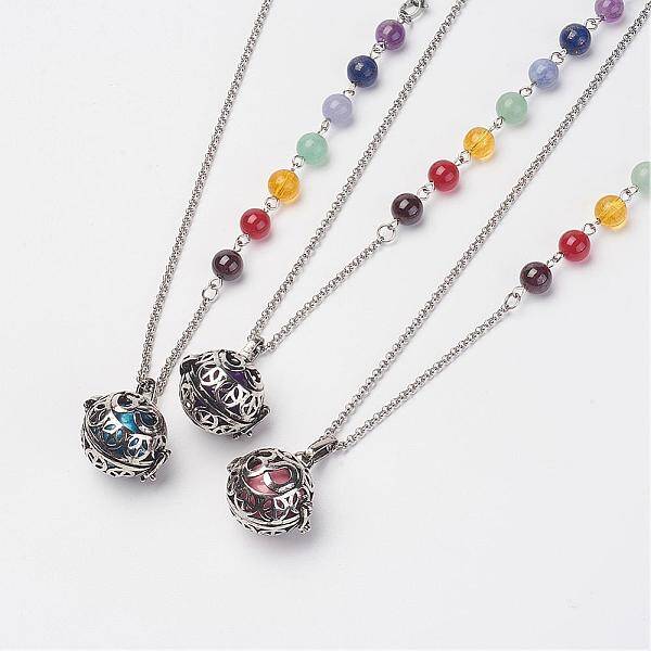 Brass Cage Pendant Necklaces