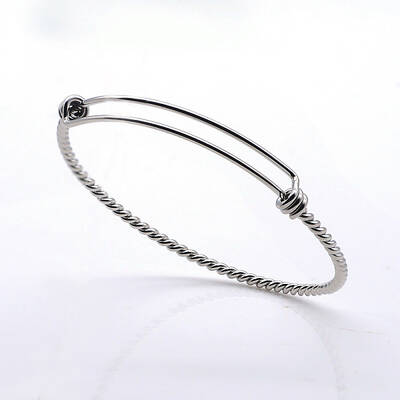 Tarnish Resistant Adjustable 201 Stainless Steel Expandable Bangles