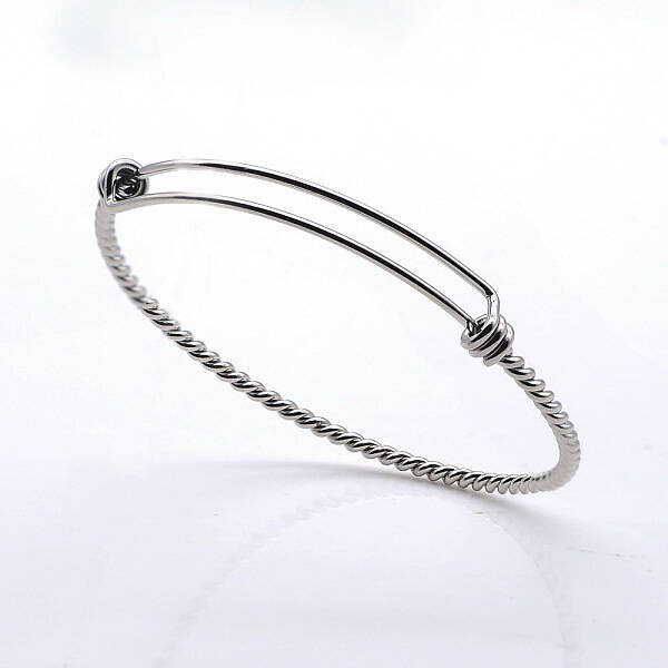 Tarnish Resistant Adjustable 201 Stainless Steel Expandable Bangles