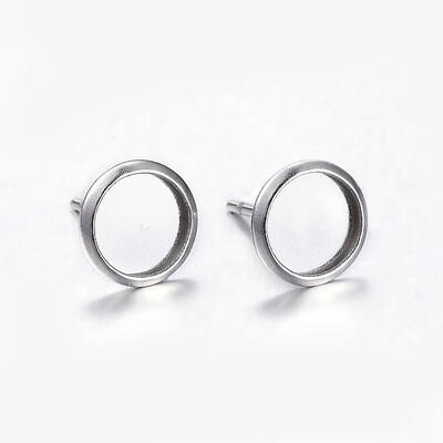 Tarnish Resistant 304 Stainless Steel Stud Earring Settings