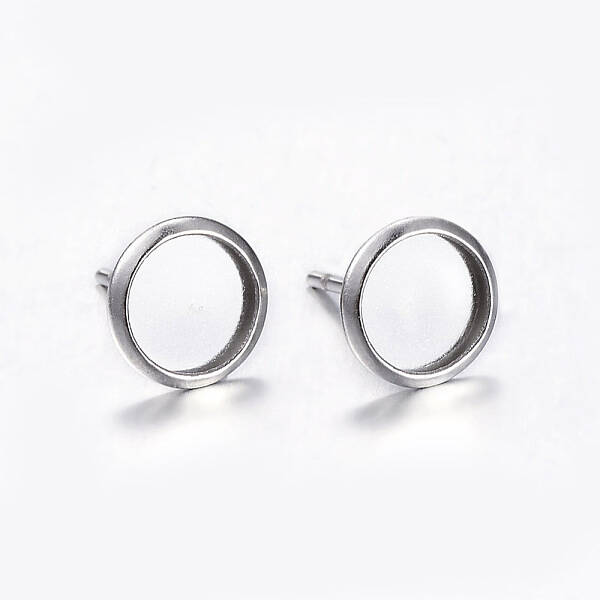 Tarnish Resistant 304 Stainless Steel Stud Earring Settings