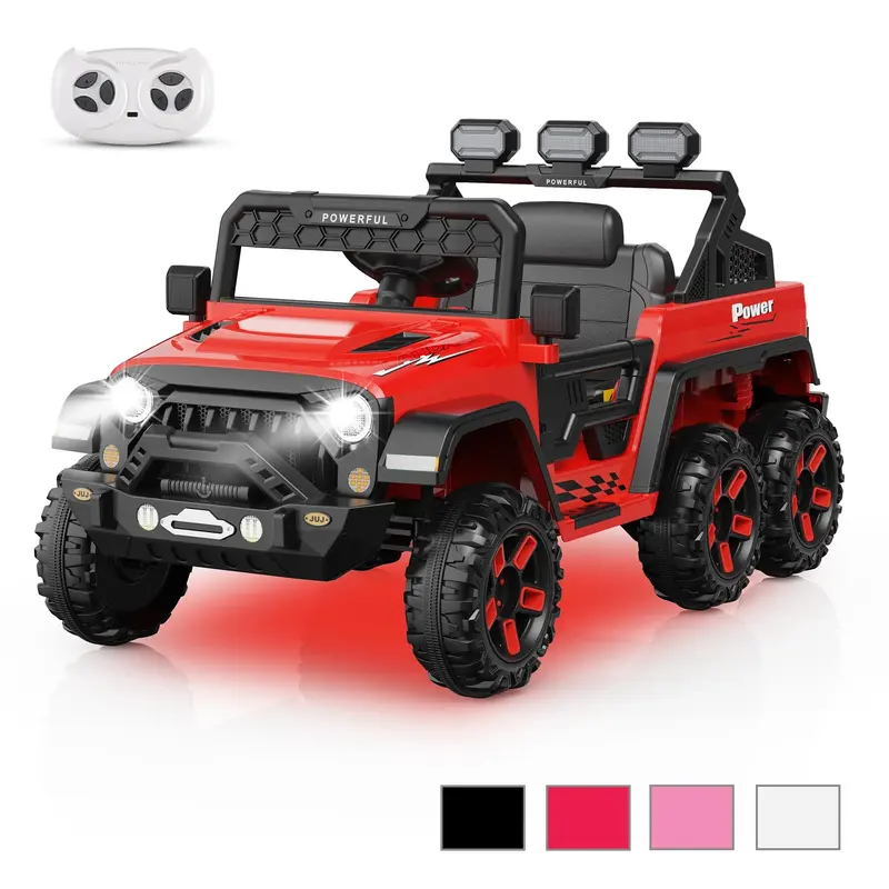 Garvee Ride - P Series: 24V 4WD Ride on Car Kids Ages 3-8, with 6 EVA Wheels, Battery Powered & Remote Control, 3 Adjustable ...