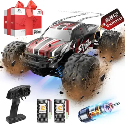 DEERC Remote Control Car High Speed RC Cars 1:16 Scale 40 KM/H 4WD Off Road Monster Trucks,2.4GHz All Terrain Toy Trucks with...