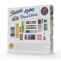 Sharpie School Supplies Kit with Highlighters, Mechanical Pencils, Glue Sticks, Erasers, Permanent Markers, Gel Pens & More -...