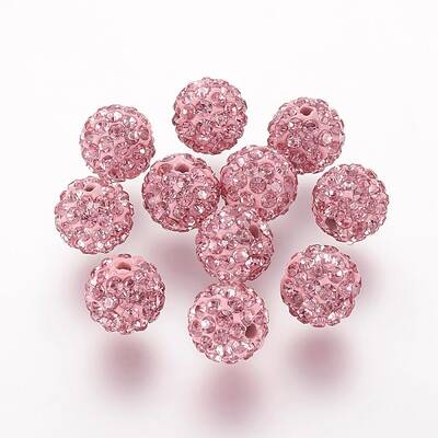 Polymer Clay Rhinestone Beads