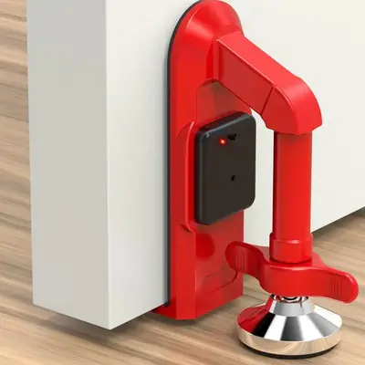 Portable Alarm Door Stopper with Loud 80dB Siren – Easy to Apply Personal Protection Women and Family Anti Theft Adjustable...