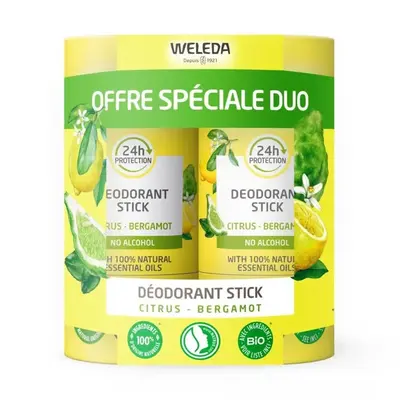 Weleda Deodorant Stick Citrus Bergamot 2X50g