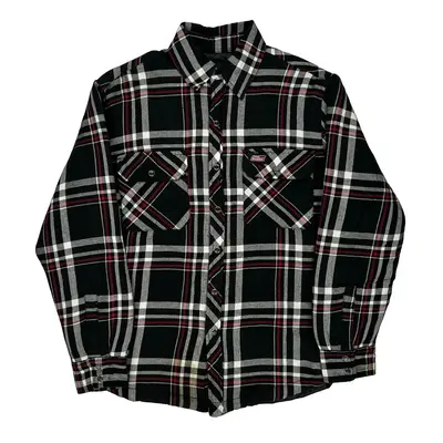 Dickies Checked Overshirt - Large Black Cotton