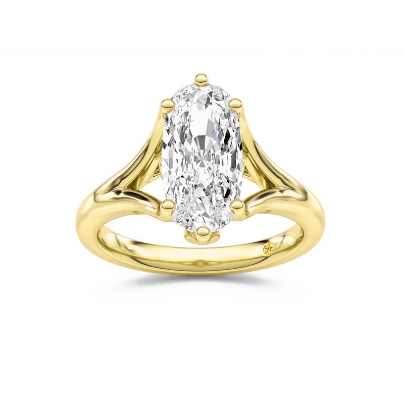 Rosie Elongated Cushion Lab Grown Diamond Engagement Ring | 18K Yellow Gold 2 1/2 CT. TW.