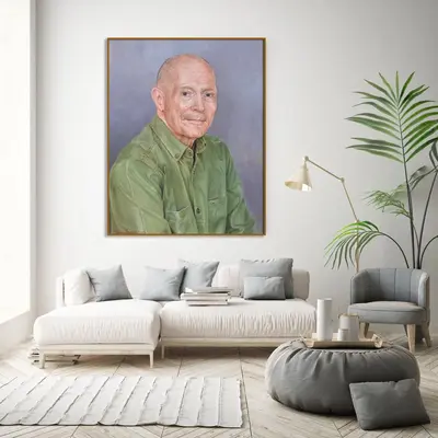 Original Man Portrait from Photo Acrylic Wall Art Abstract Father Artwork for Home Decor | PAINTING FROM PHOTO #73