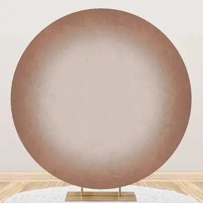 Round Retro Pink Gray Gradient Birthday Backdrop - Aperturee