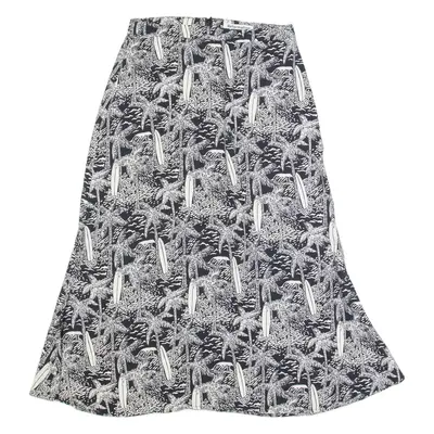 REFORMATION Hawaiian Womens Flare Skirt White Midi Viscose Floral S