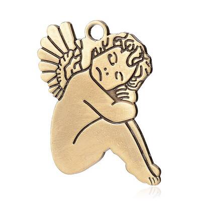 Nickel Free & Lead Free Tibetan Style Alloy Angel Pendants