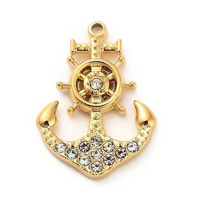 304 Stainless Steel Crystal Rhinestone Pendants