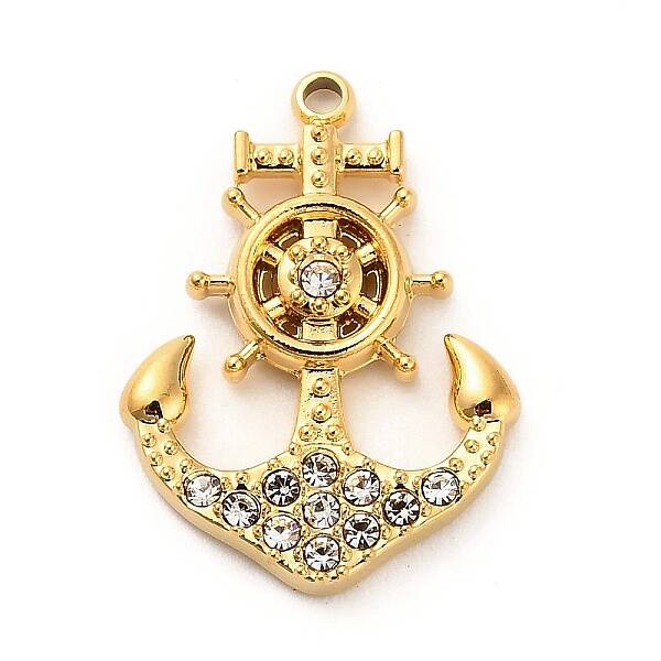 304 Stainless Steel Crystal Rhinestone Pendants