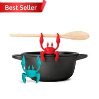 OTOTO Red Crab Silicone Utensil Rest - Kitchen Gifts, Silicone Spoon Rest for Stove Top - Heat-Resistant, Steam Releaser Rack...