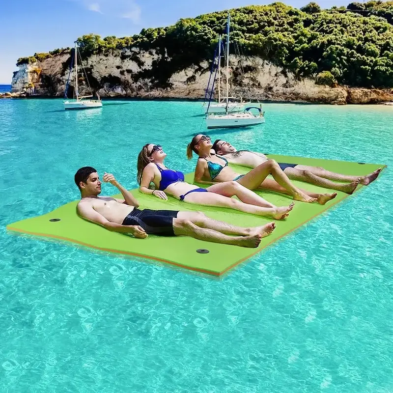 WARMOUNTS Floating Water Mat - 7/8/9/13 FT Lily Pad Floating Mat, 3-Layer Tear-Resistant XPE Foam Floating Pad for Multiple U...