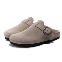FITORY Clogs for Men, Men's Round Headed Cork Clogs Retro Outdoor Slippers, Suede Leather, Adjustable Straps Fashion Walking ...