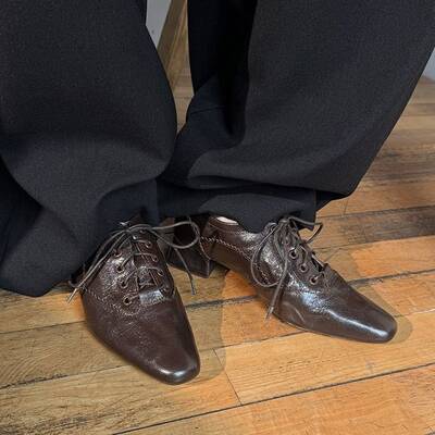 CHIKO Barcelona Square Toe Block Heels Oxfords Shoes