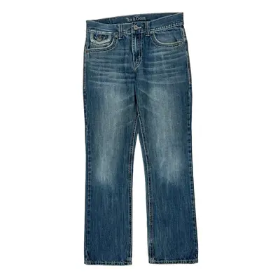 Hip Hop Axe & Crown Slim Fit Jeans - 30W 33L Blue Cotton Blend