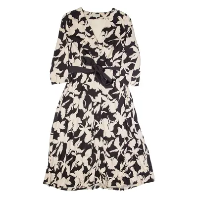 HOBBS LONDON Womens Tea Dress Black Floral Long UK 16