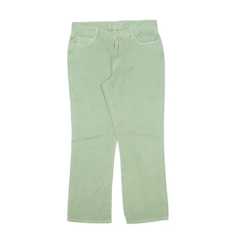 TRUSSARDI Trousers Green Regular Tapered Womens W30 L26
