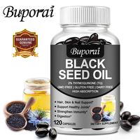 Buporai - Black Seed Oil Capsules, Strong Cold Pressed, Black Seed Oil 1000 mg - Hair, Skin & Nail Support, Supports Healthy ...