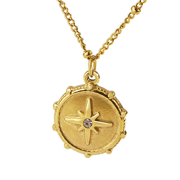 Stylish Stainless Steel Sunbeam Pendant Necklaces for Women Daily Wear