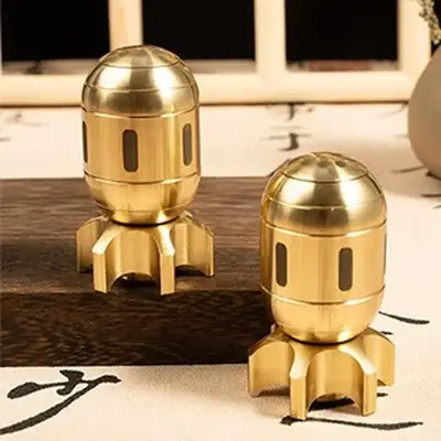 Torpedo Fingertip Gyro Decompression Spin Toy - Unique Kinetic Decor Metal Fidget Spinner for Teens, Adults & Gift Giving