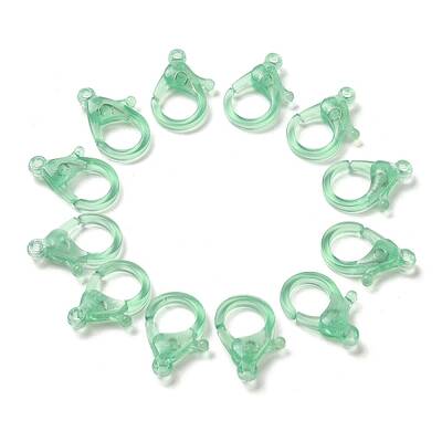 Transparent Plastic Lobster CLaw Clasps