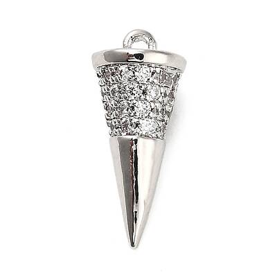 Brass Micro Pave Cubic Zirconia Pendants
