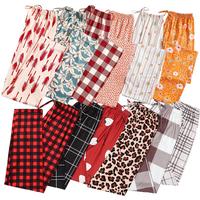 2025 Cute Summer 3 PCS Set Per Pack Sleeping Pants Women's Soft Drawstring Elastic Waist Loose Cute Heart Knit Causal Pajamas...