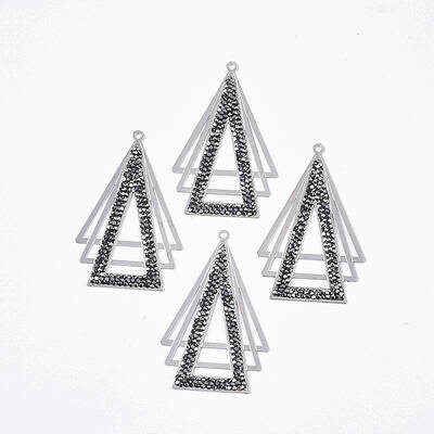 Brass Rhinestone Pendants
