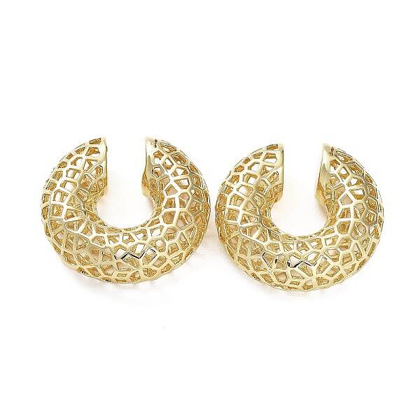 Rack Plating Hollow Brass Cuff Earring
