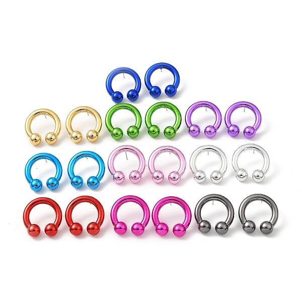 Ring Acrylic Stud Earrings