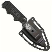 1pc Tactical Fixed Blade Knife with Scalloped Edge, 5Cr13 Steel, FRN Handle, Fiber Sheath, 360-Degree Rotating Stainless Stee...