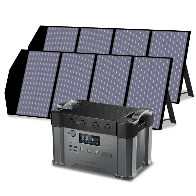 ALLPOWERS S2000 Pro 2400W Solar Generator (PV 140W) S2000 PRO+3PCS SP029 140W Solar Panel