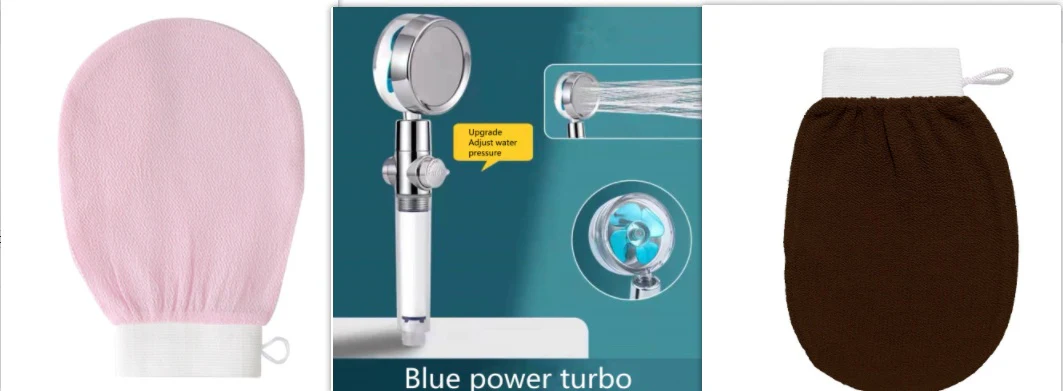 Shower Head Water Saving Flow 360 Degrees Rotating With Small Fan ABS Rain High Pressure Spray Nozzle Bathroom Accessories | ...